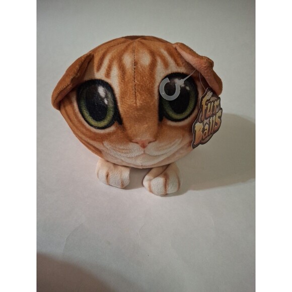 FUR BALLS  PIXIMALS Tabby Cat Plus Green Eyes 5" - Picture 8 of 12